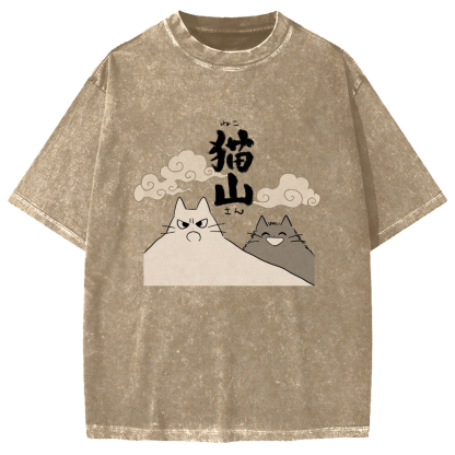 Cat Mountain Vintage Washed T-shirt