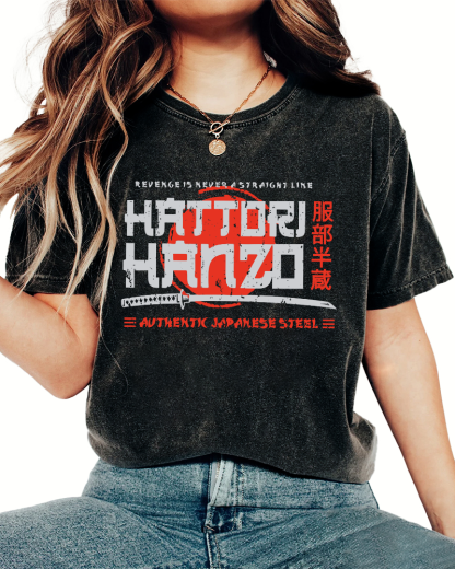 Hattori Hanzo  Vintage Washed T-shirt-Zazasy