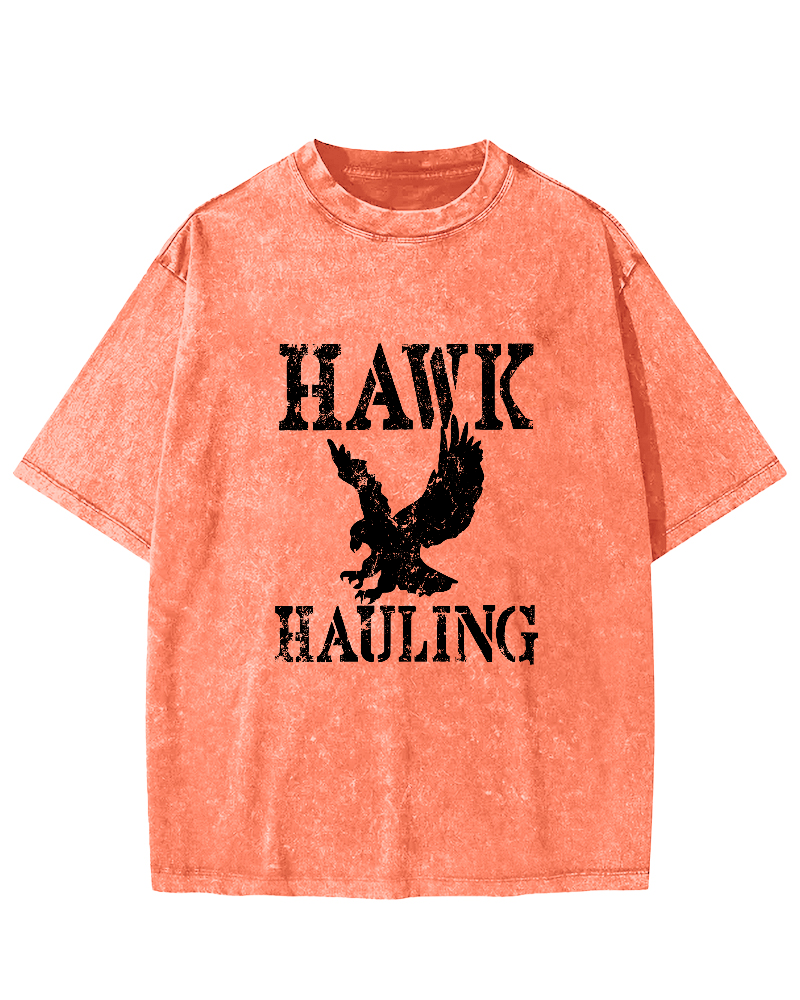 Retro Eagle Pattern Vintage Distressed T-shirt-Zazasy