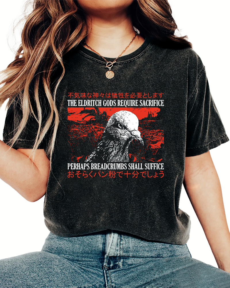 Dove Japanese Washed T-shirt-Zazasy