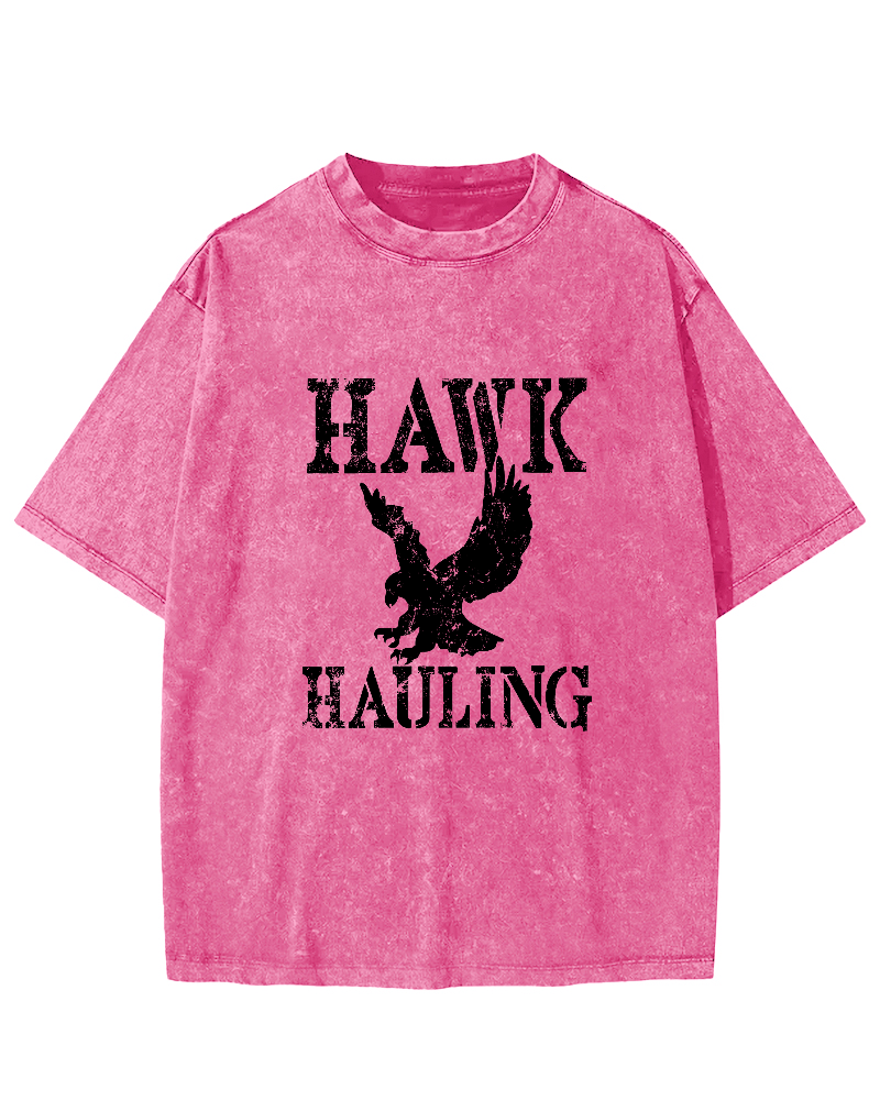 Retro Eagle Pattern Vintage Distressed T-shirt-Zazasy