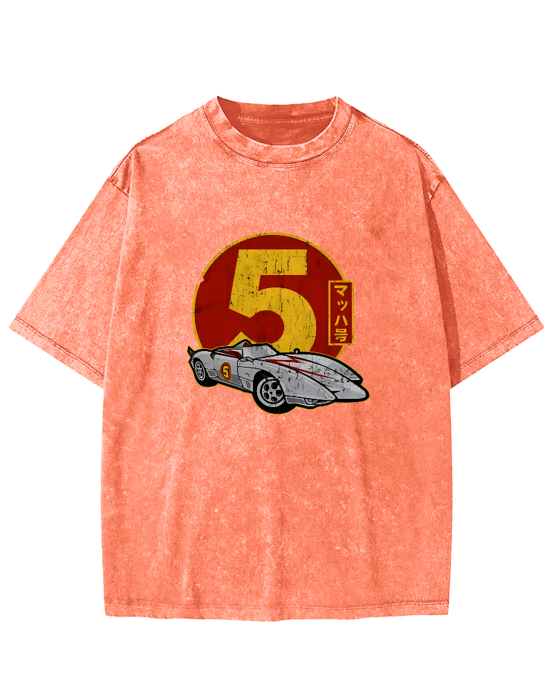 Pumpkin Art Painting Vintage Washed T-shirt