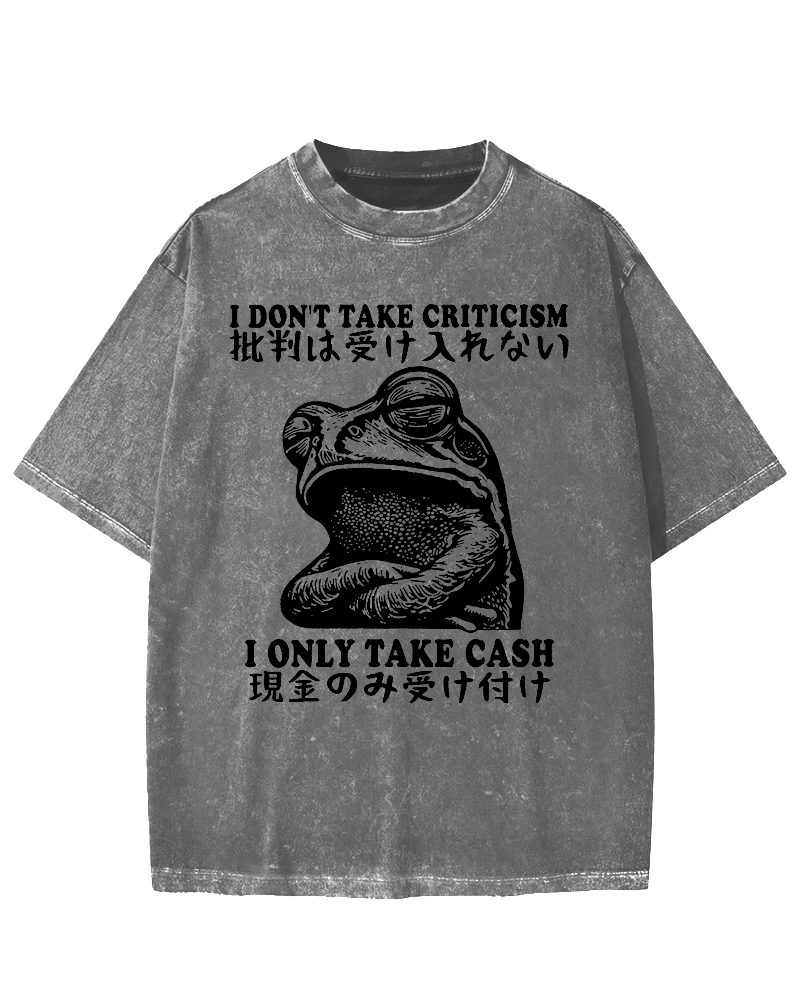 Frog Only Take Cash Vintage Washed T-shirt