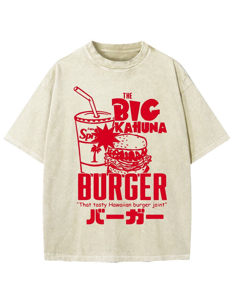 Tasty Hawaiian Burger Vintage Washed T-shirt