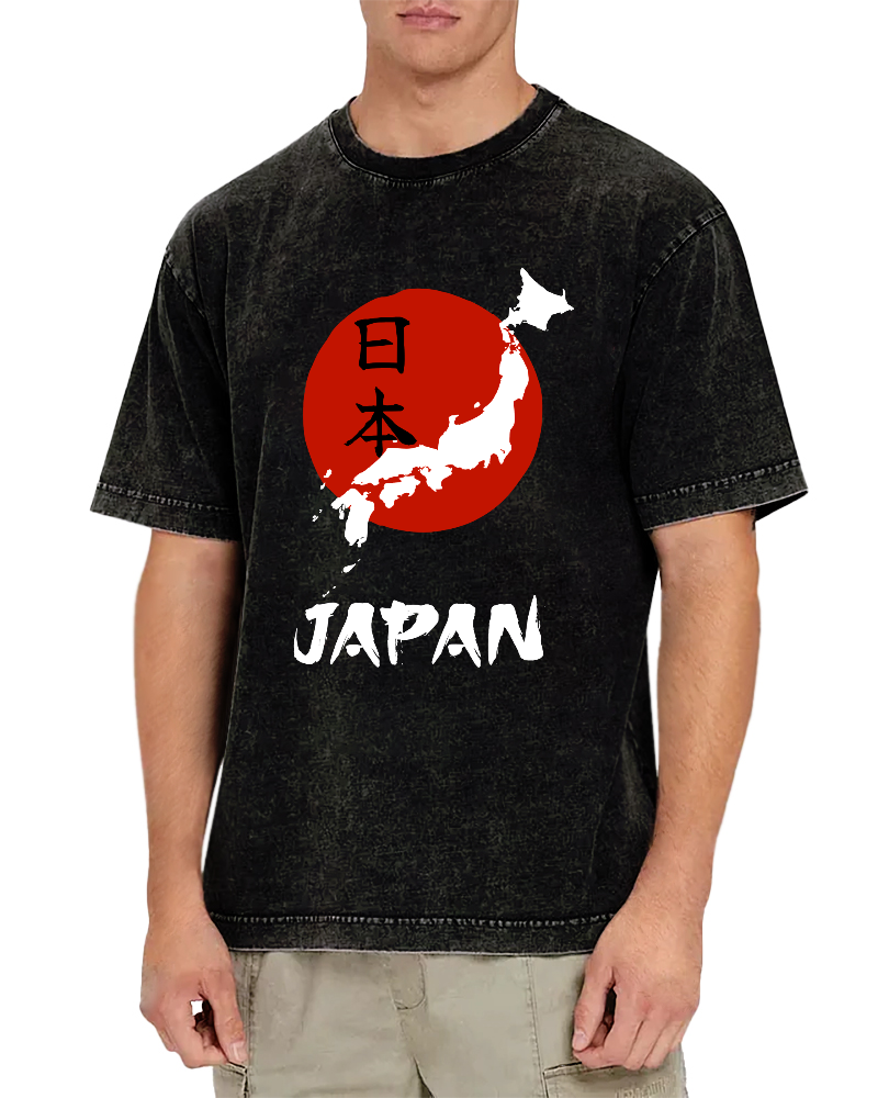 Japan Vintage Washed T-shirt-Zazasy