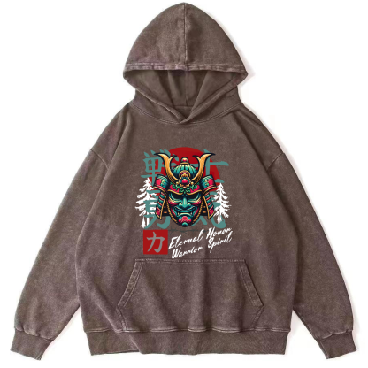 Warrior's Courage Japanese Style Vintage Distressed Hoodie-Zazasy