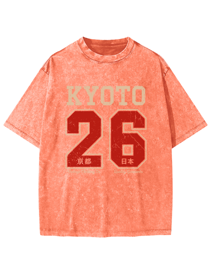 Kyoto Japan No. 26 Vintage Washed T-shirt-Zazasy
