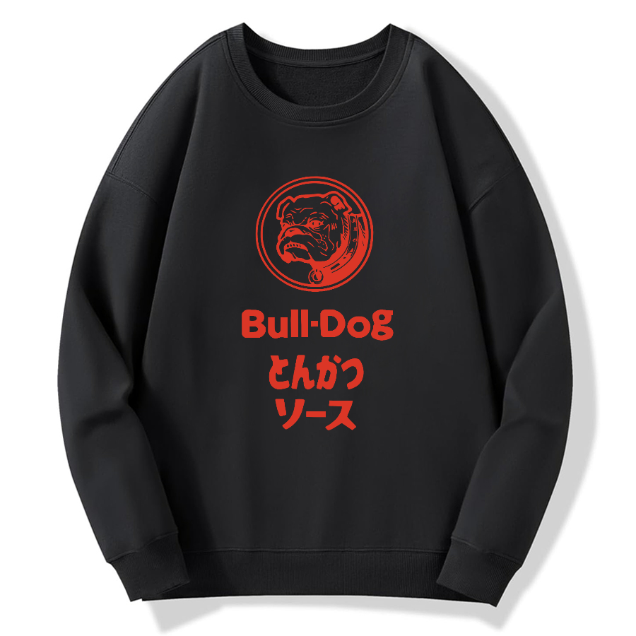 bull dog Cotton Pullover Sweatshirt