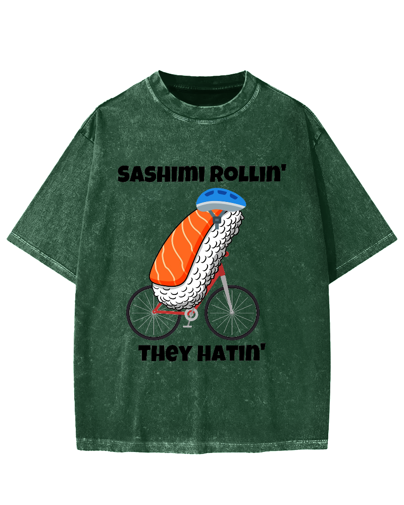 Sashimi Rollin' They Hatin' Vintage Washed T-shirt