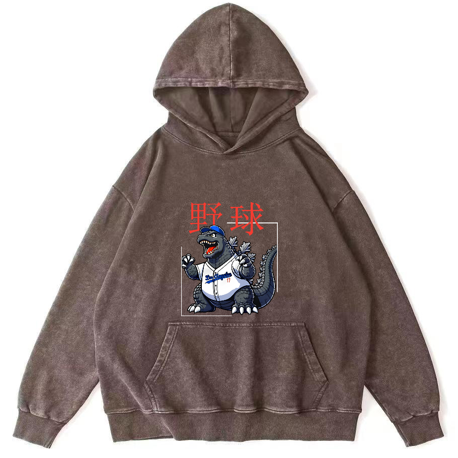 Baseball Is My Favorite Sport Vintage Distressed Hoodie-Zazasy