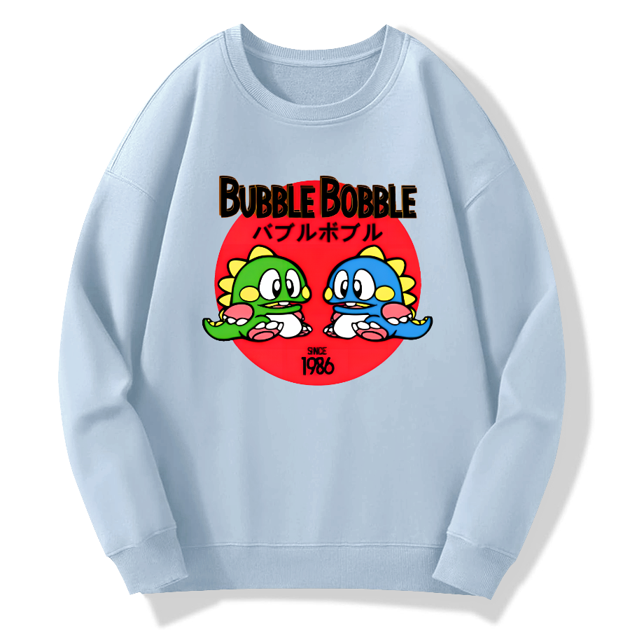 Bubble Bobble Cotton Pullover Sweatshirt