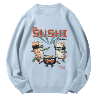 Tokyo Sushi Round Neck Sweatshirt-Zazasy