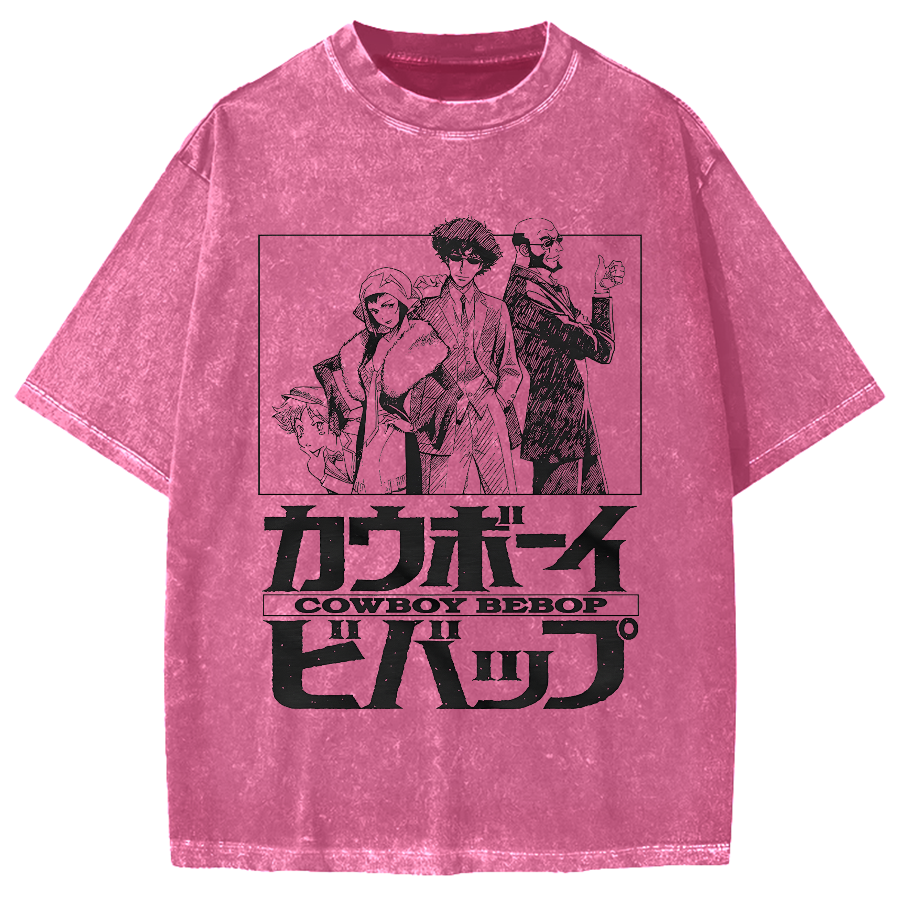 Cowboy Bebop Japanese Anime Vintage Washed T-shirt
