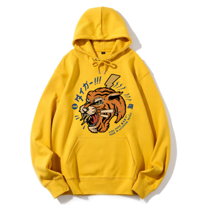 Tiger Japanese Retro Cotton Hoodie