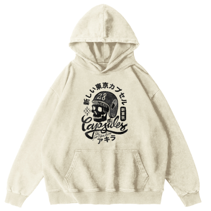 New Tokyo Motorcycle Race Vintage Distressed Hoodie-Zazasy