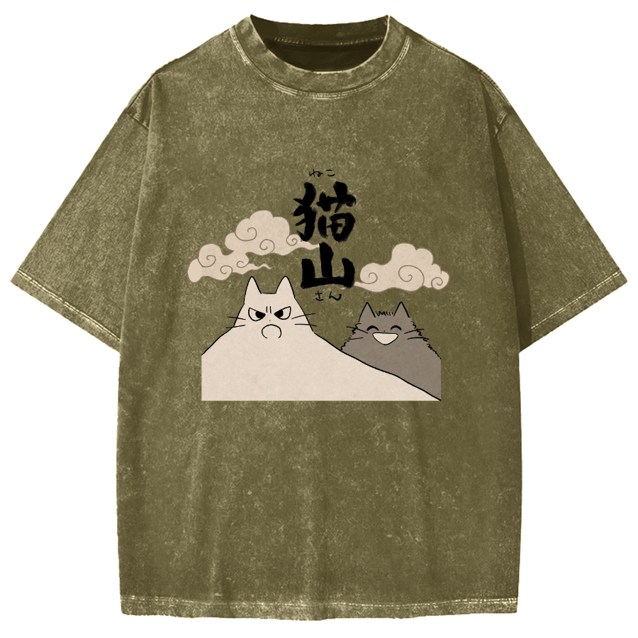 Cat Mountain Vintage Washed T-shirt