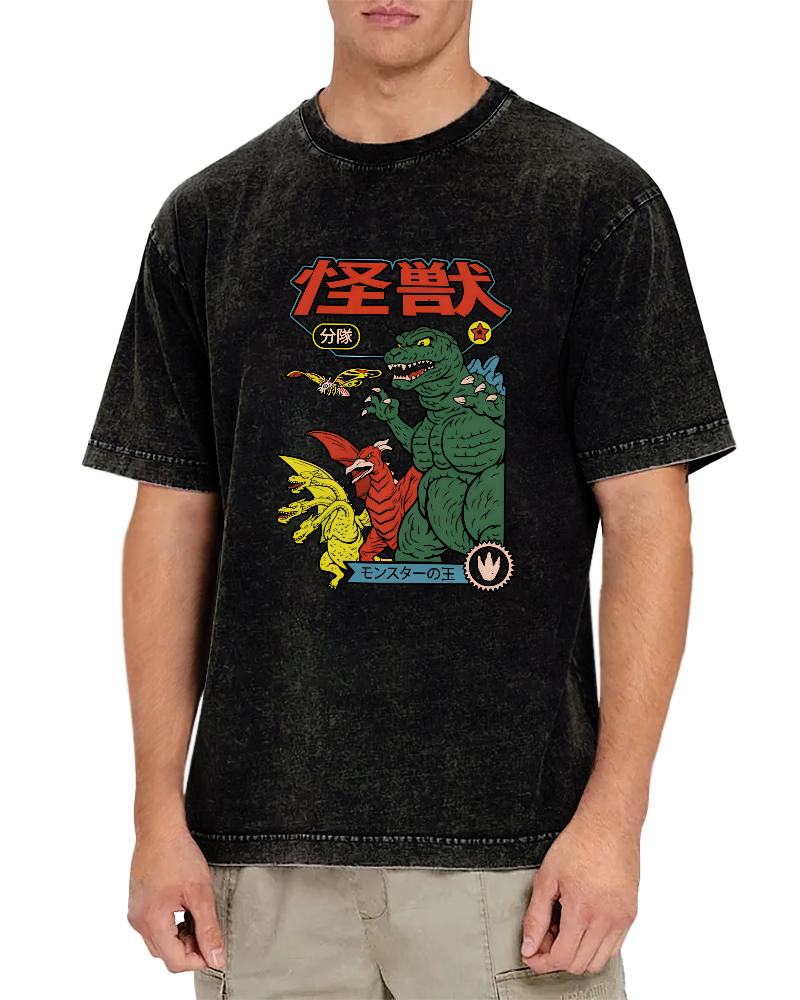 Monster Squad Japanese Style Vintage Distressed T-shirt-Zazasy