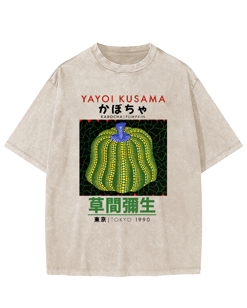 Yayoi Kusama Pumpkin Art Vintage Washed T-shirt