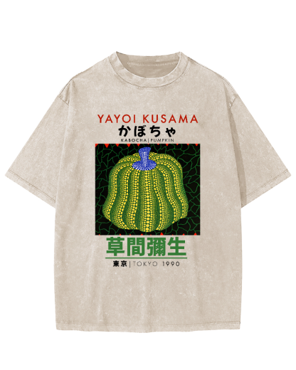 Yayoi Kusama Pumpkin Art Vintage Washed T-shirt