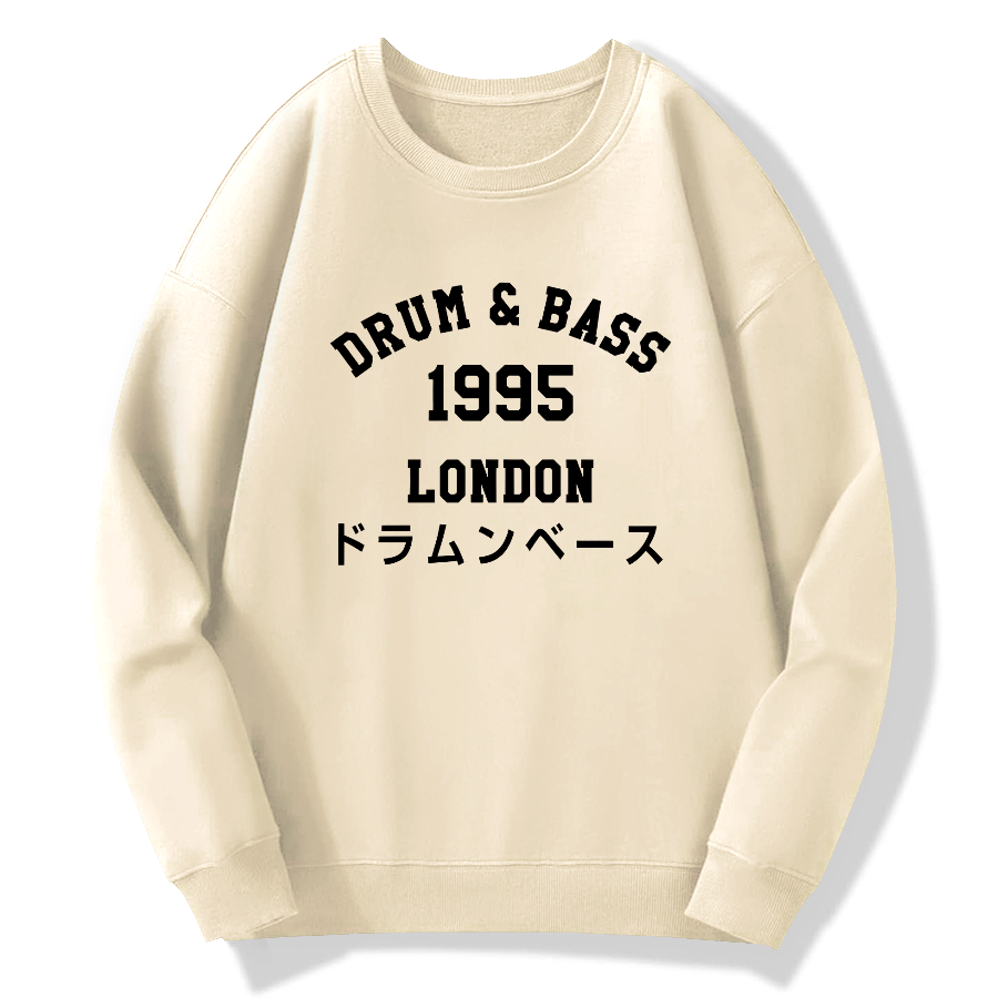 Drum & Bass 1995 Cotton Pullover Sweatshirt