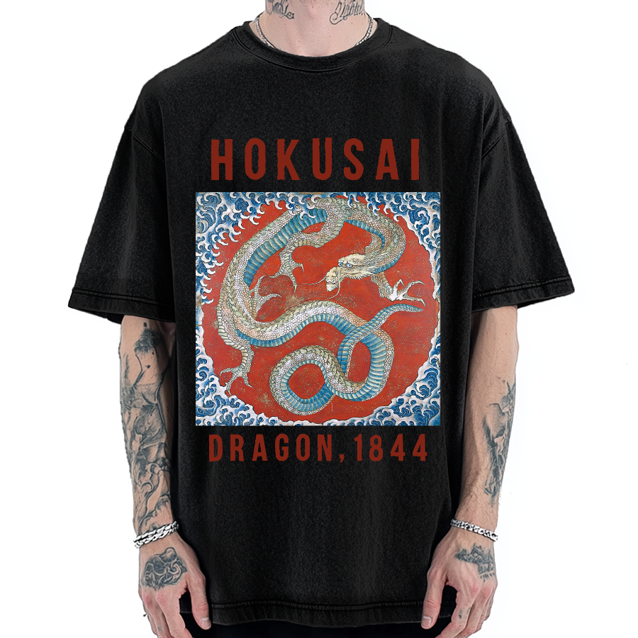 Hokusai Dragon Vintage Washed T-shirt
