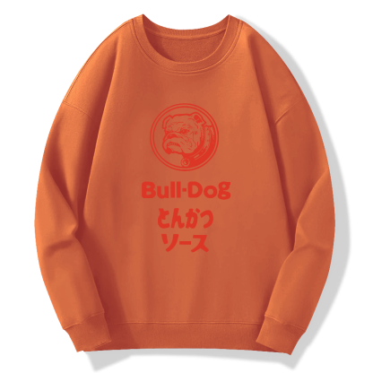 bull dog Cotton Pullover Sweatshirt