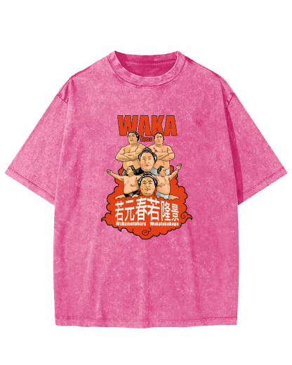 Japanese sumo wrestler Vintage Washed T-shirt