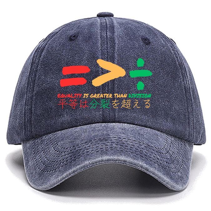Equality Is Greater Than Division Cotton Hat