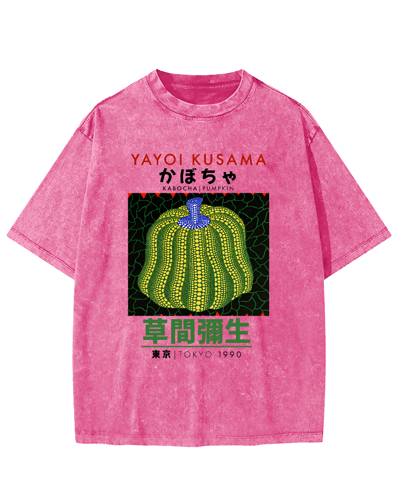 Yayoi Kusama Pumpkin Art Vintage Washed T-shirt