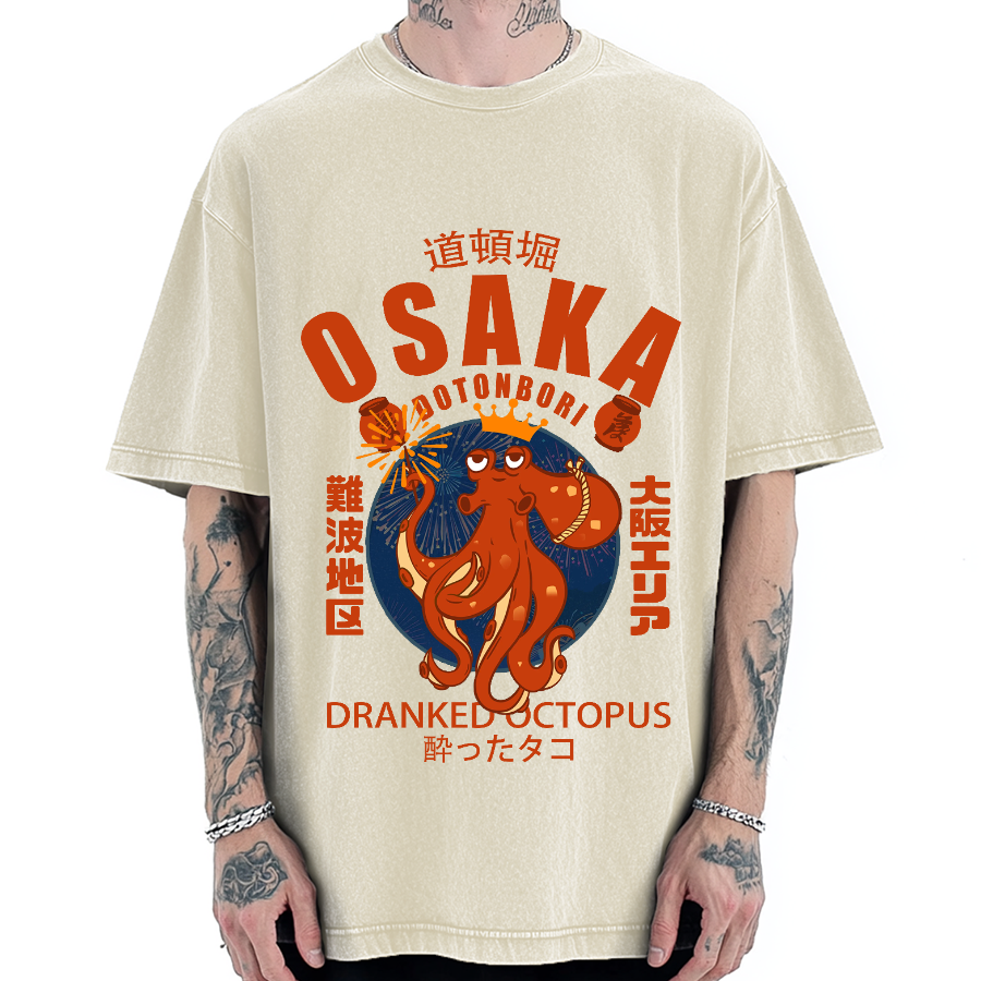 Osaka October Hanabi fireworks Vintage Washed T-shirt