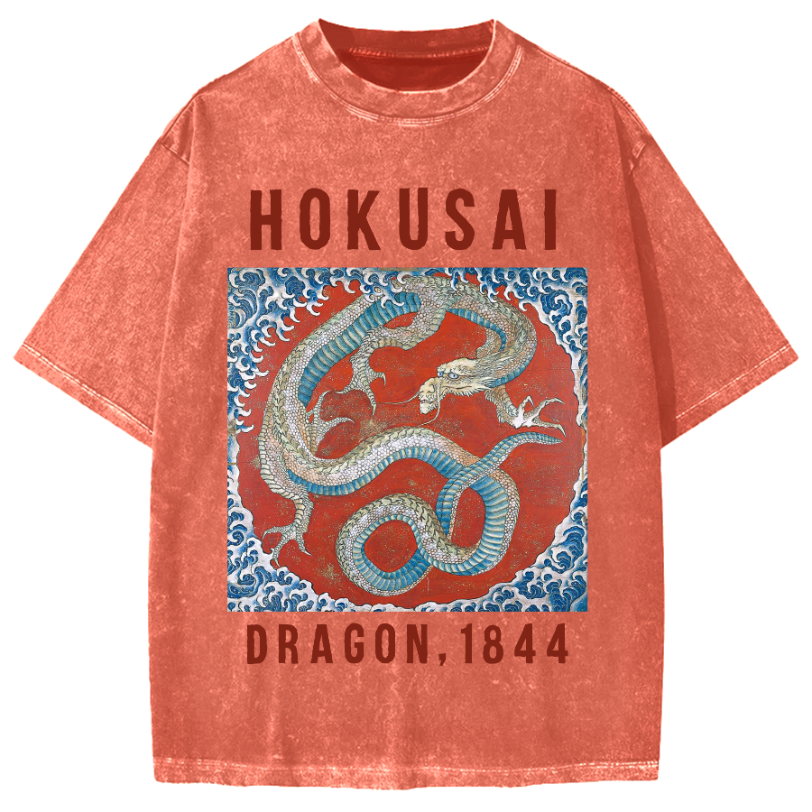Hokusai Dragon Vintage Washed T-shirt