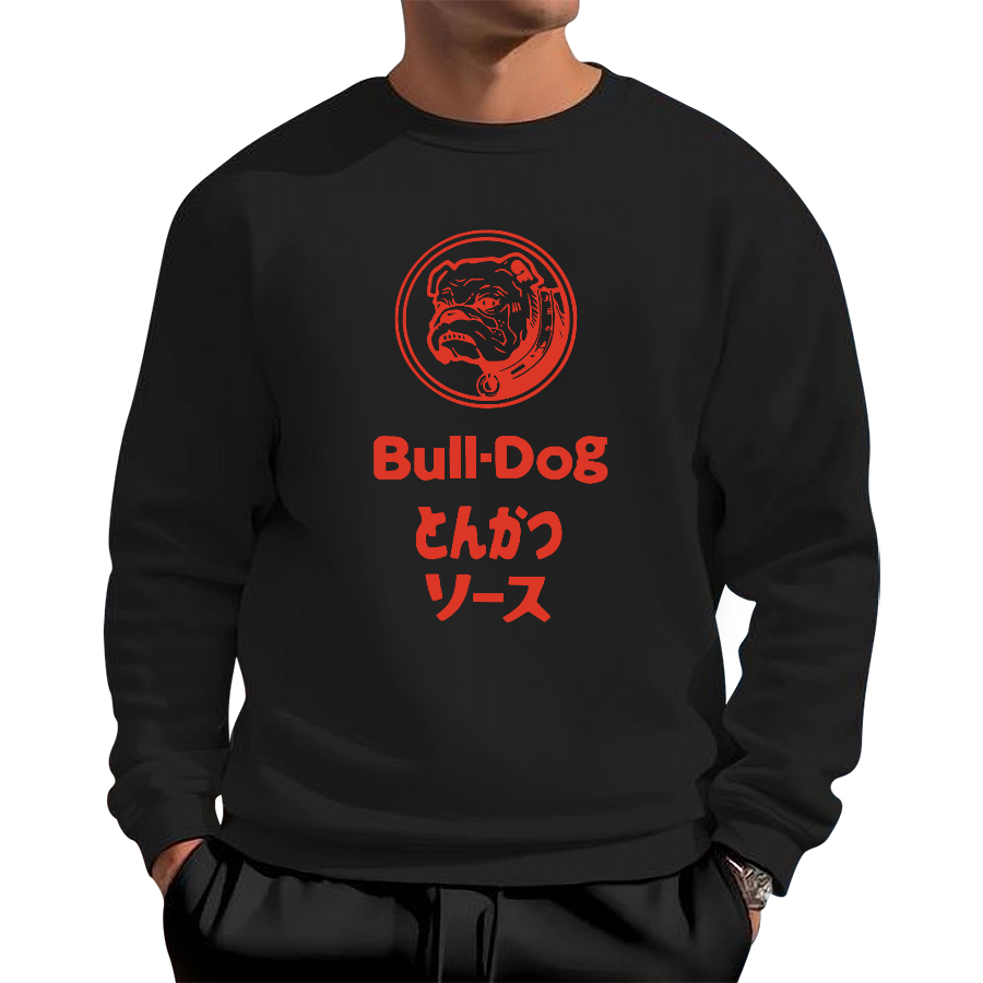 bull dog Cotton Pullover Sweatshirt