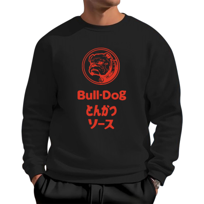 bull dog Cotton Pullover Sweatshirt