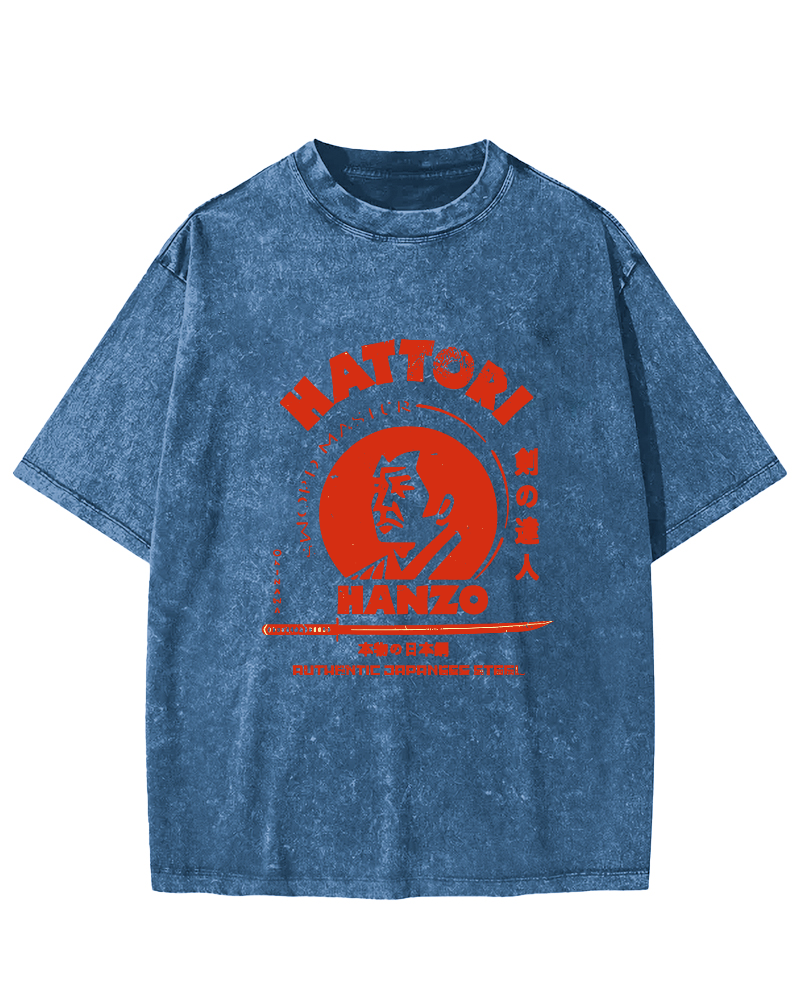 Hattori Hanzo Vintage Washed T-shirt-Zazasy