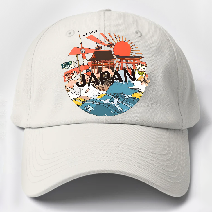 Welcome to Japan Poster Cotton Hat