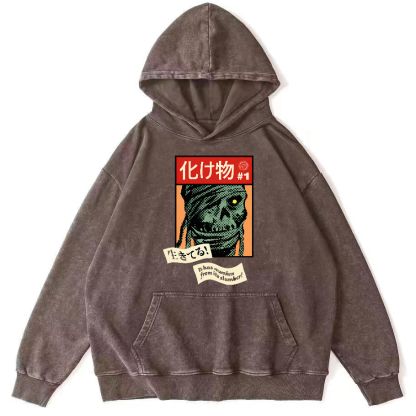 Monster Japanese Vintage Washed Hoodie-Zazasy