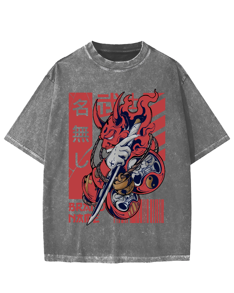Unknown Warrior Samurai Vintage Washed T-shirt