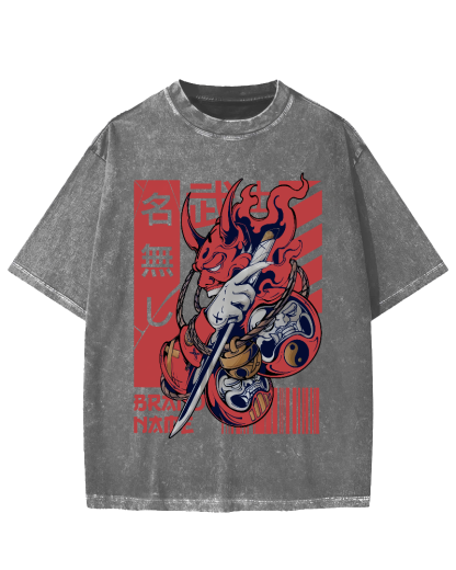 Unknown Warrior Samurai Vintage Washed T-shirt