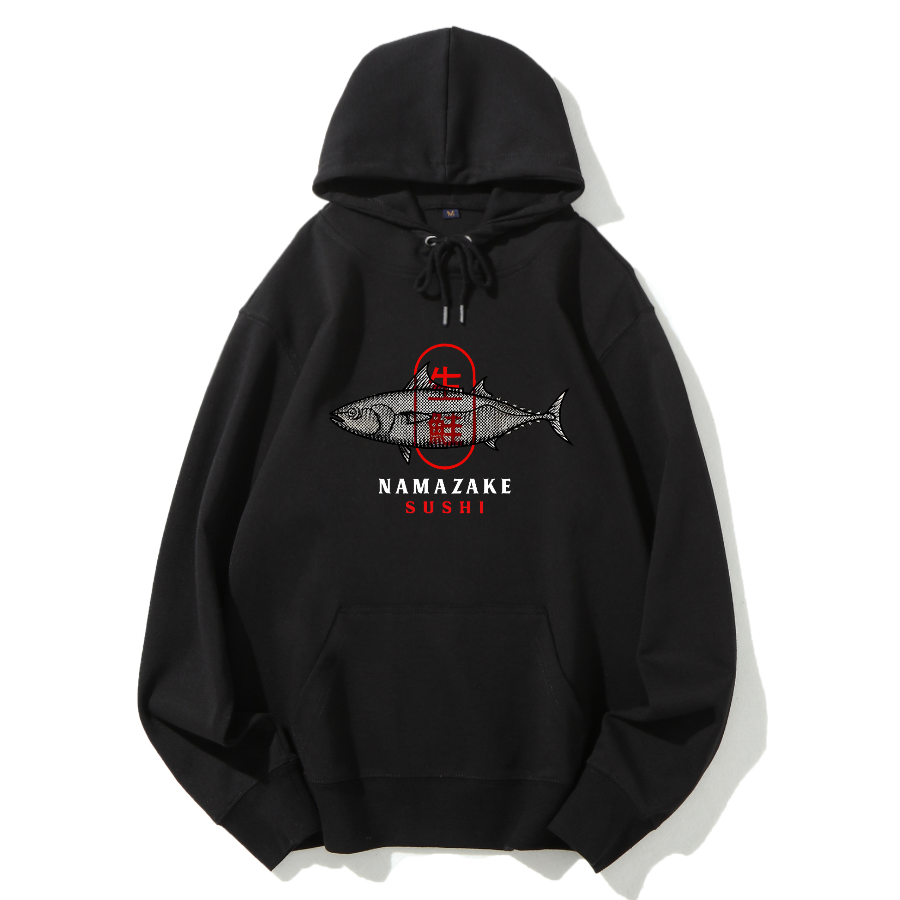Japanese Sushi Raw Salmon Cotton Hoodie