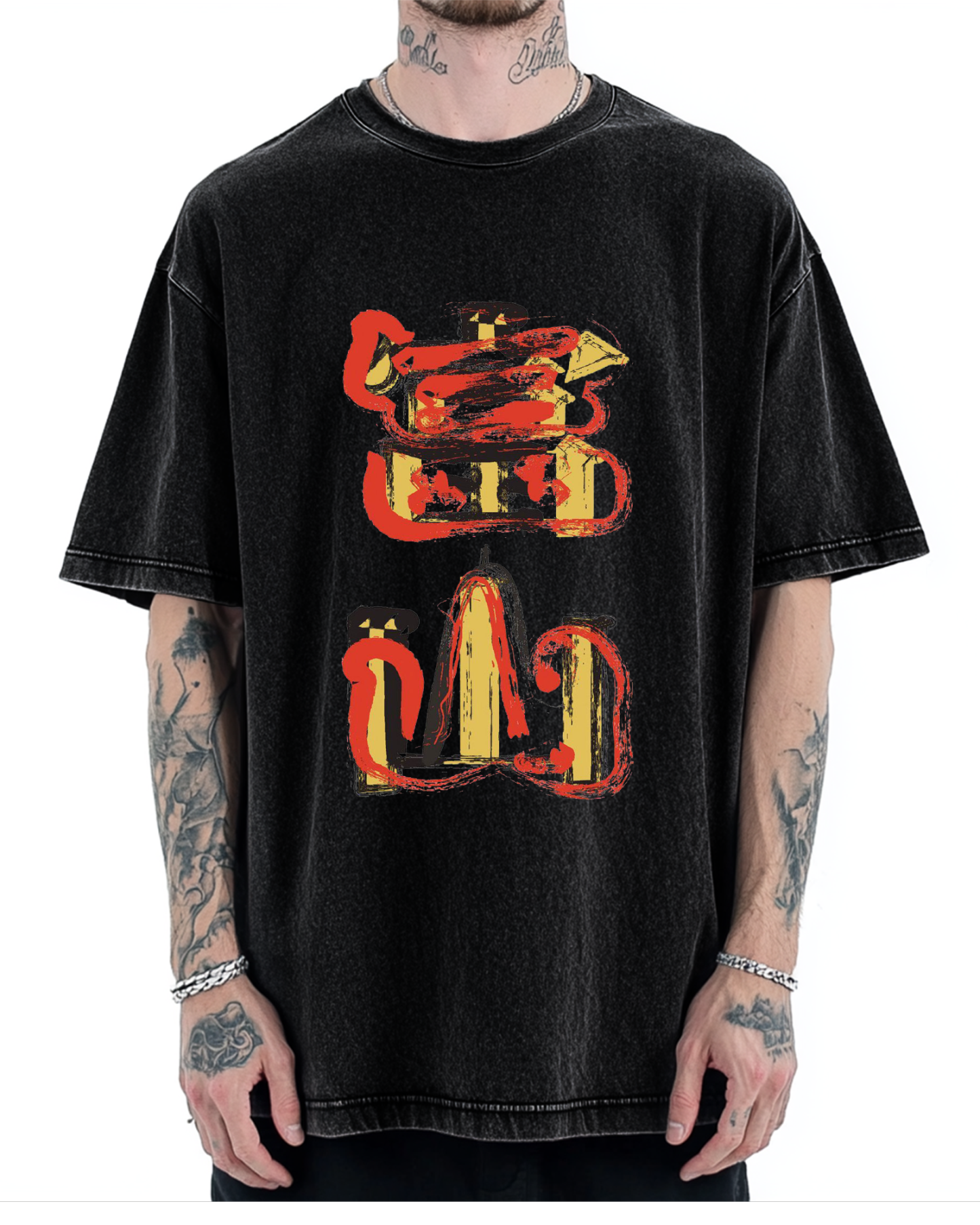 Toyama City Japanese Artistic Kanji Vintage Washed T-shirt