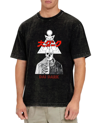 Japanese Style Monster Vintage Distressed T-shirt-Zazasy