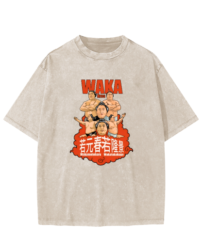 Japanese sumo wrestler Vintage Washed T-shirt