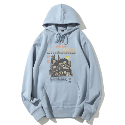 Shinjuku, Tokyo Cotton Hooded Sweatshirt
