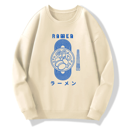 Lamian Noodles Cotton Pullover Sweatshirt