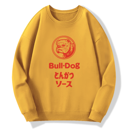 bull dog Cotton Pullover Sweatshirt