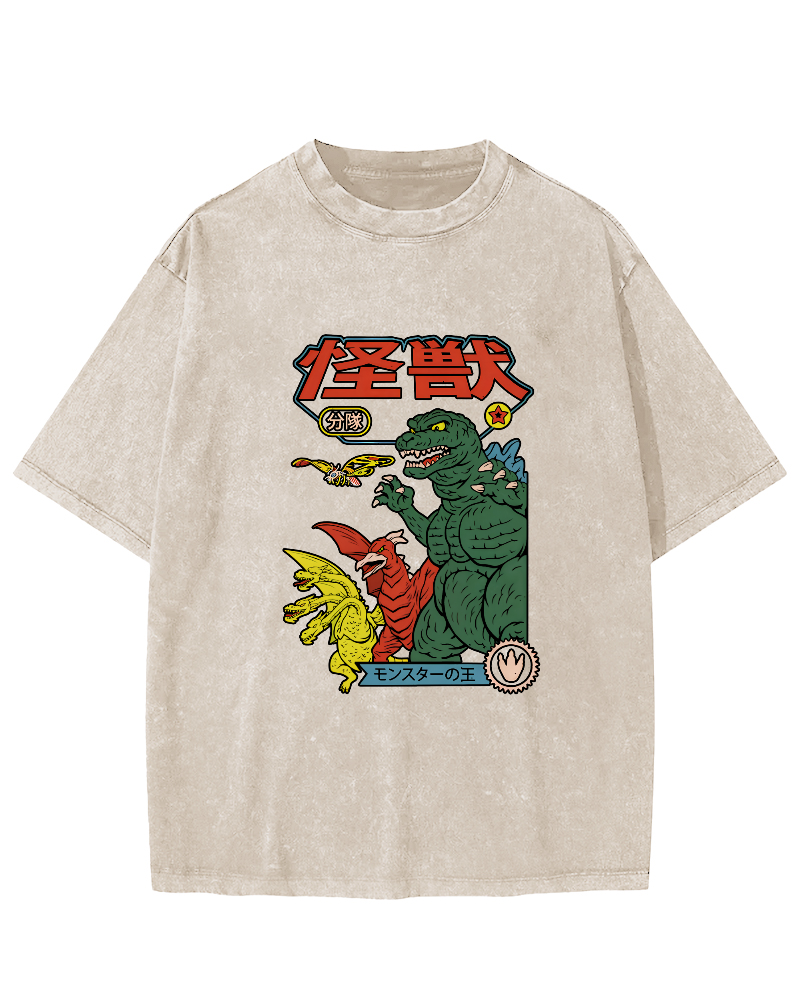 Monster Squad Japanese Style Vintage Distressed T-shirt-Zazasy