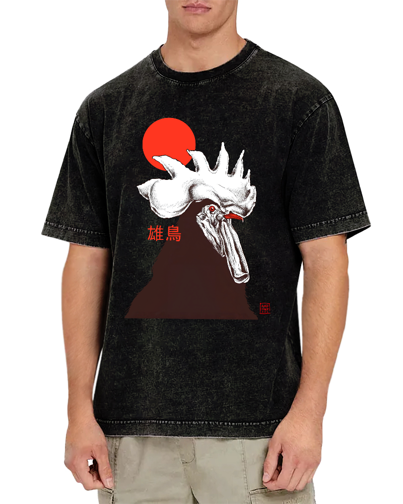 Japanese Strong Chicken Vintage Distressed T-shirt