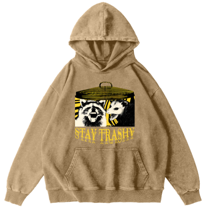 Raccoons and Mice Vintage Distressed Hoodie-Zazasy