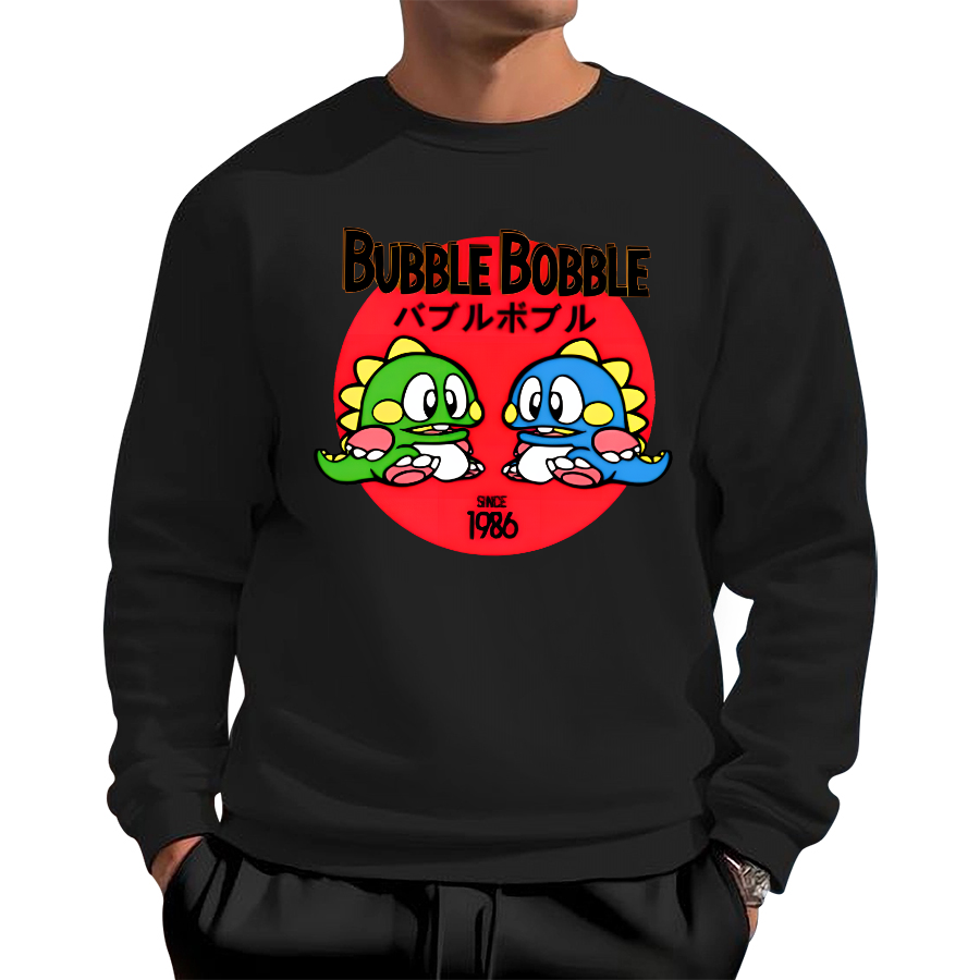 Bubble Bobble Cotton Pullover Sweatshirt