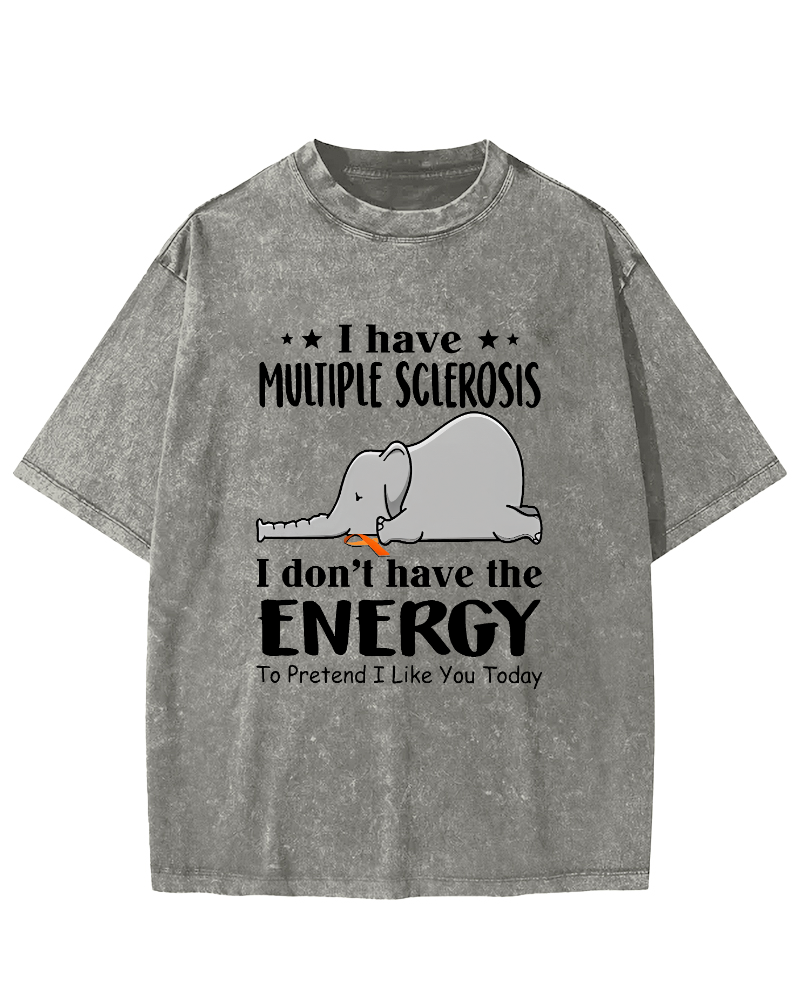 I Don't Have The Energy To Pretend I Like You Today Vintage Distressed T-shirt-Zazasy